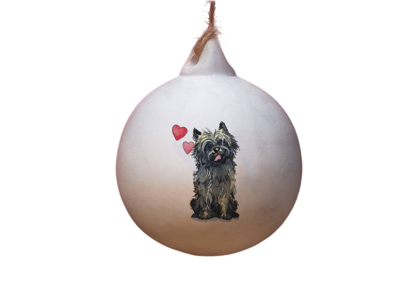 Cairn Terrier Black Ceramic Round Bauble