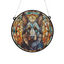 German Shepherd Black Stained Glass Effect Suncatcher