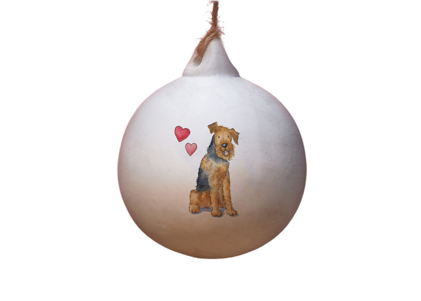 Airedale Terrier Ceramic Round Bauble