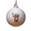 Cavapoo Red & White Ceramic Round Bauble