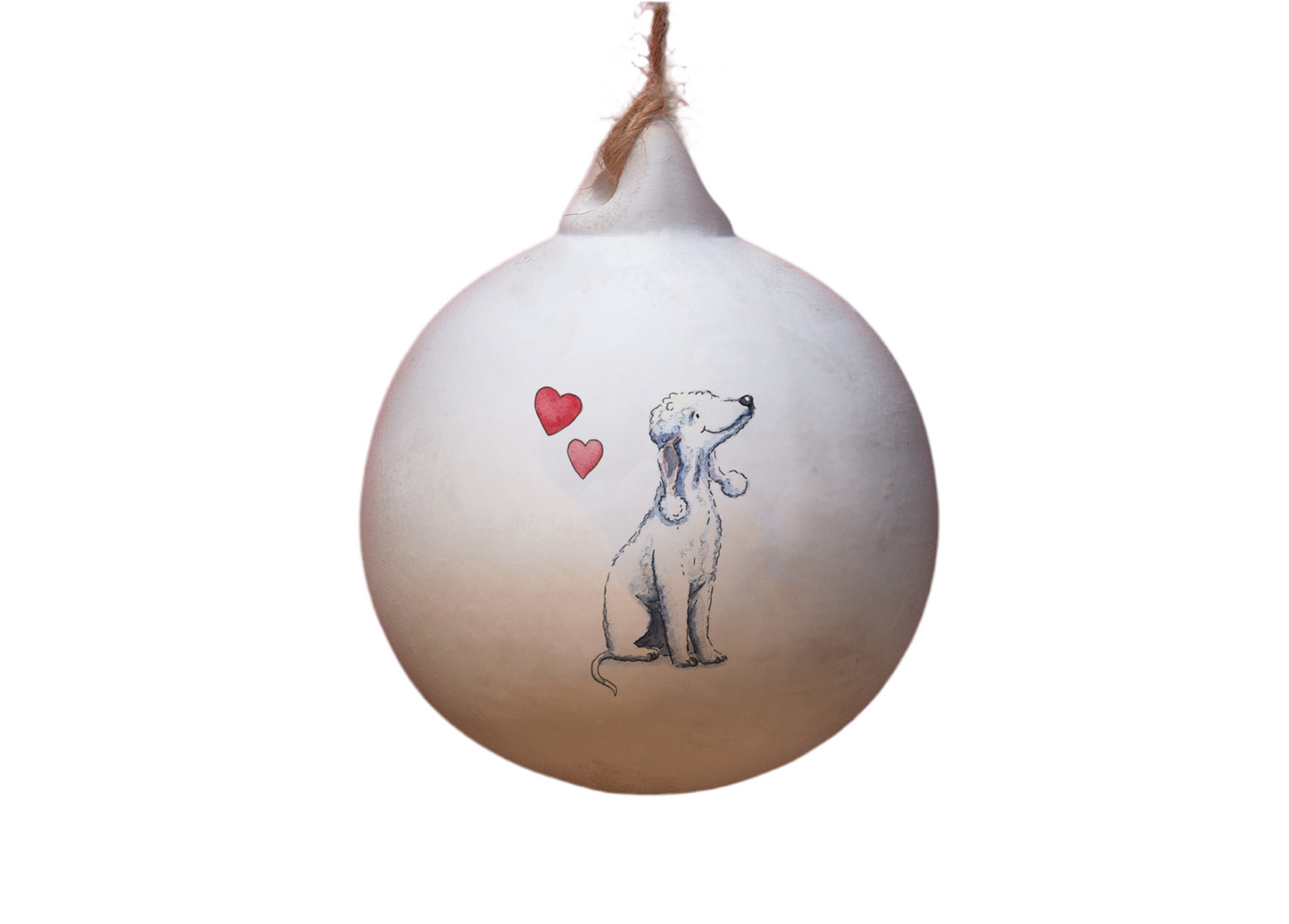 Bedlington Terrier Ceramic Round Bauble