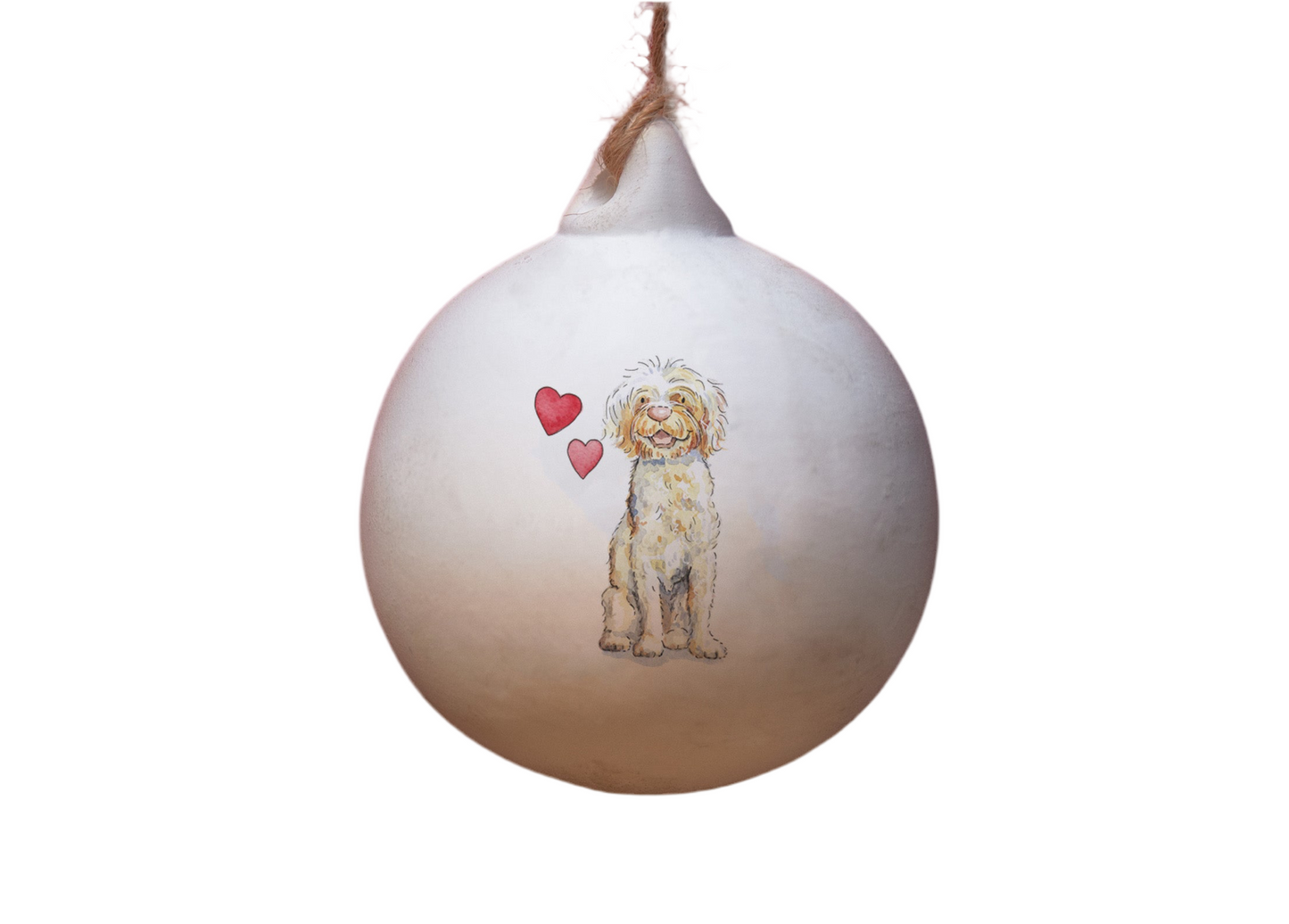 Goldendoodle Ceramic Round Bauble