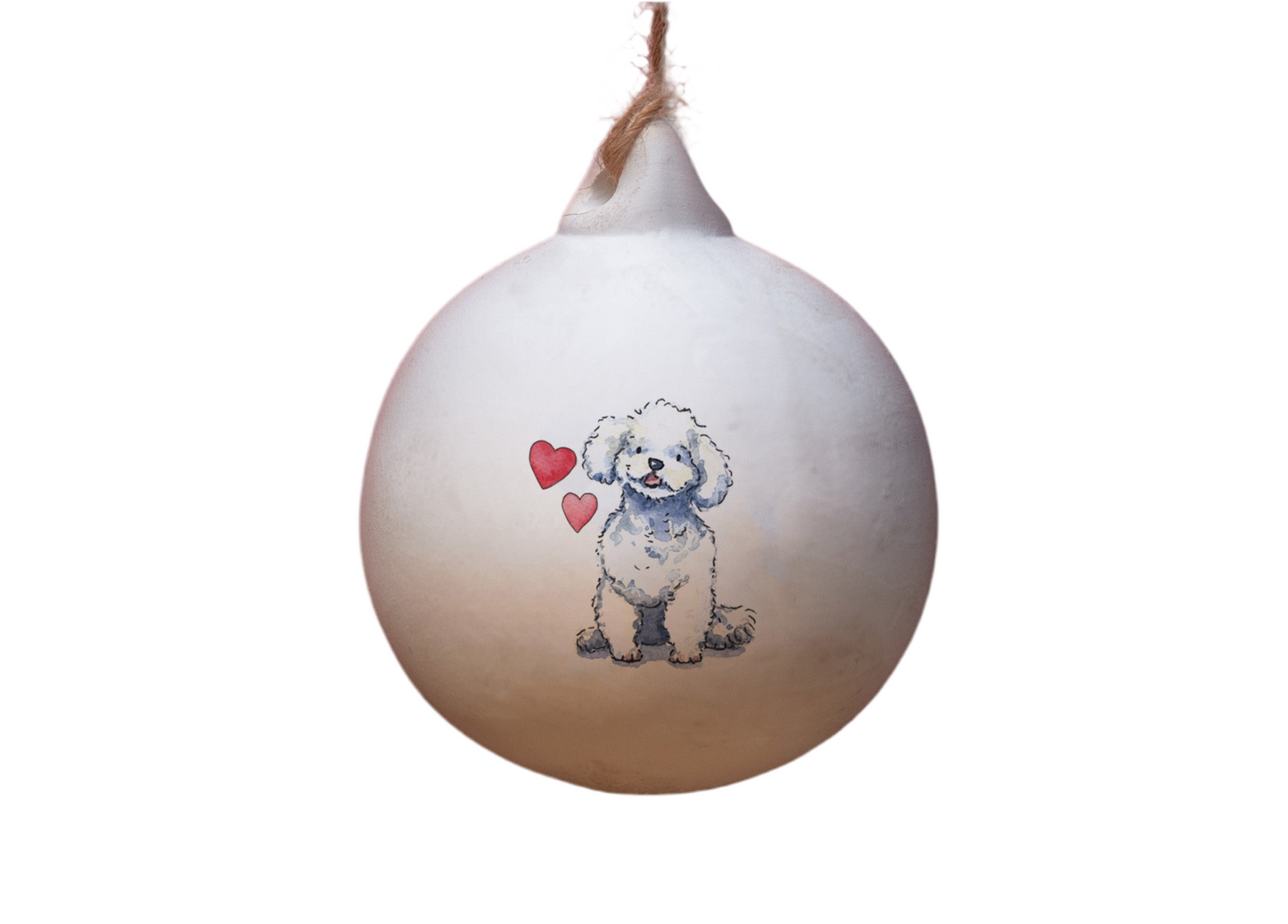 Bichon Frise Ceramic Round Bauble