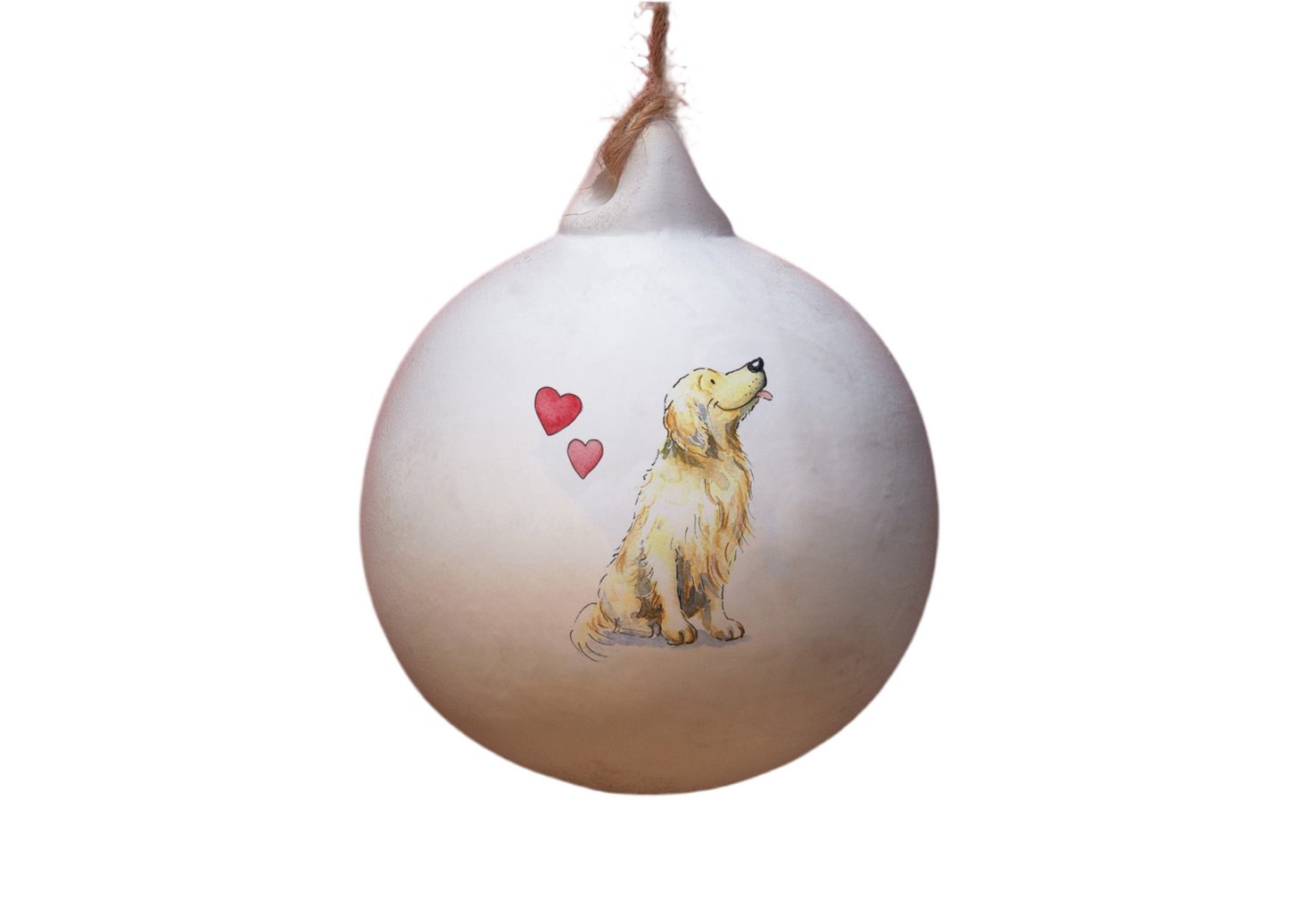 Golden Retriever Ceramic Round Bauble