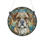 Boxer Stained Glass Effect Suncatcher