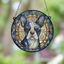 Boston Terrier Stained Glass Effect Suncatcher