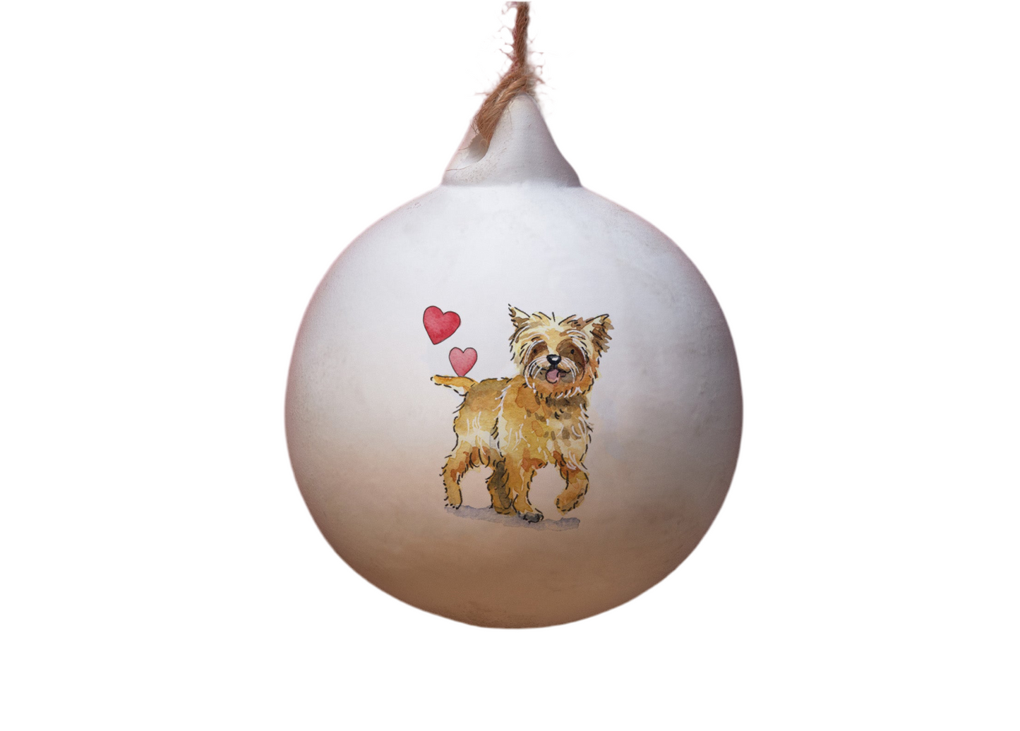 Cairn Terrier Tan Ceramic Round Bauble