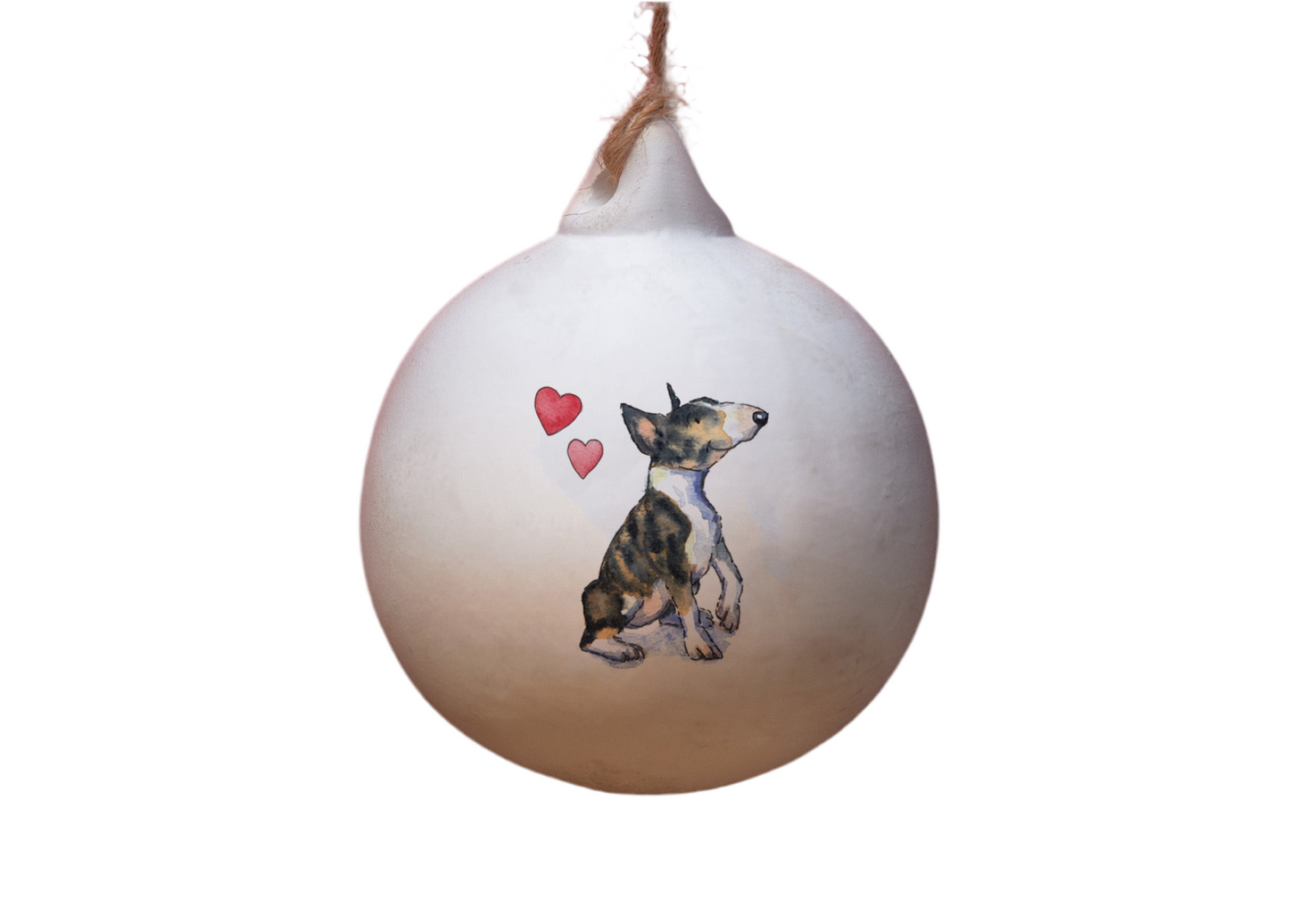 Bull Terrier Ceramic Round Bauble