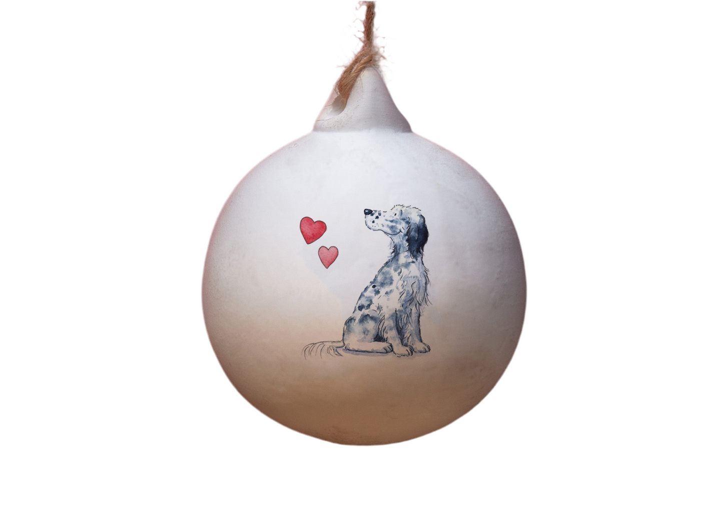 English Setter Ceramic Round Bauble