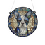 Boston Terrier Stained Glass Effect Suncatcher