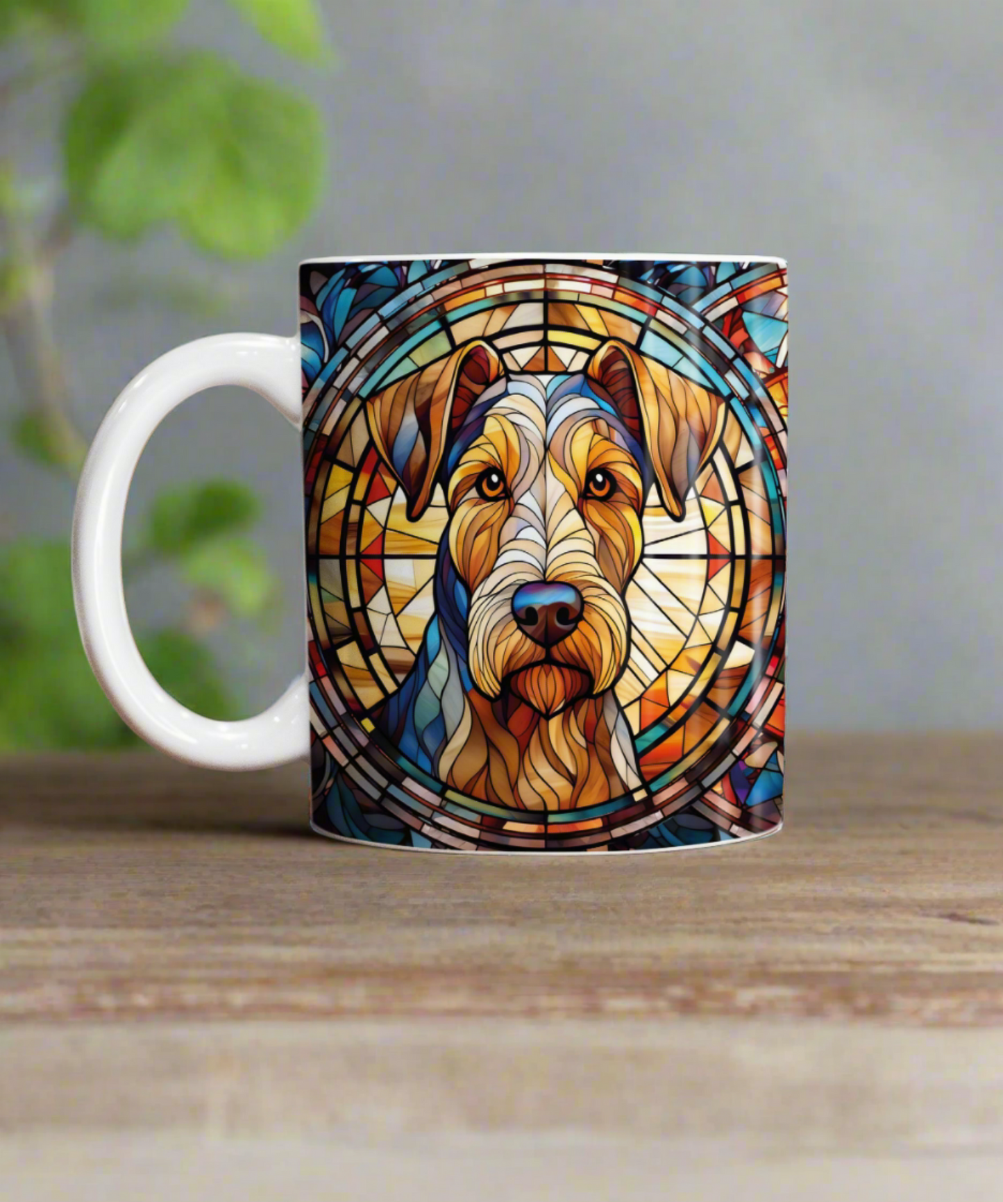 Airedale Terrier Suncatcher Artwork Ceramic Mug