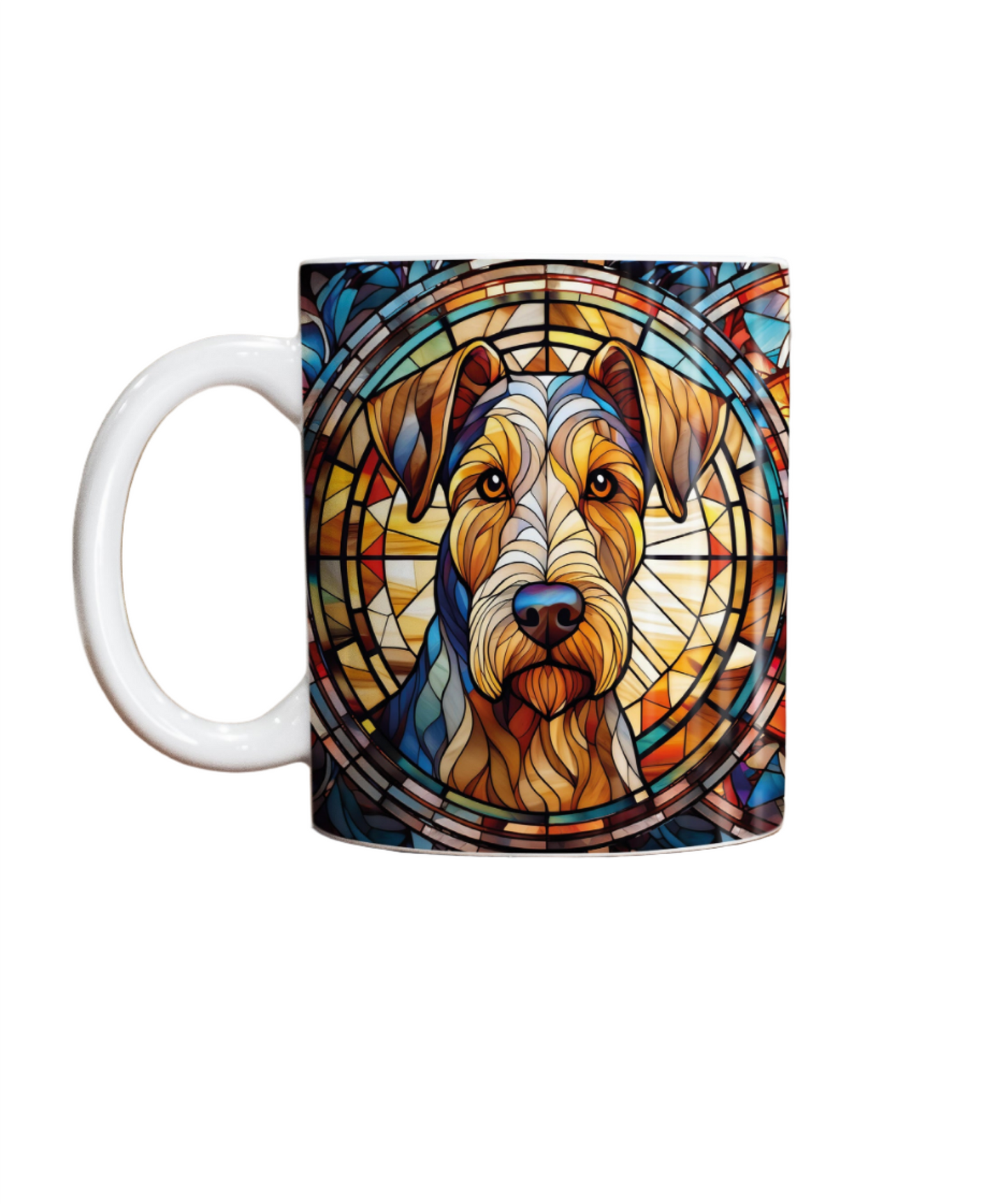 Airedale Terrier Suncatcher Artwork Ceramic Mug