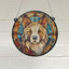 Akita Stained Glass Effect Suncatcher