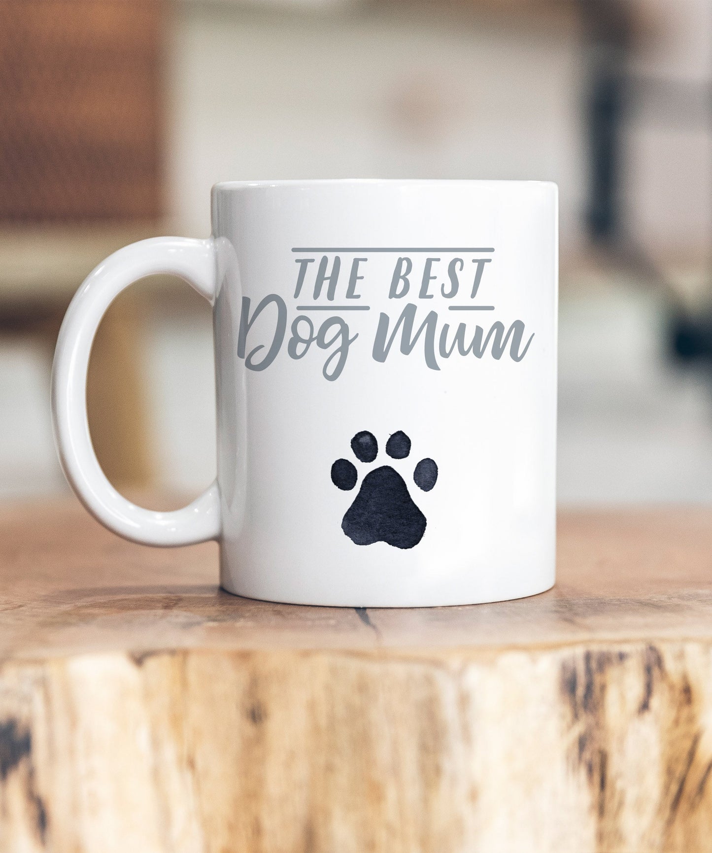 Best Dog Mum Paw Print Non Personalised Ceramic Mug