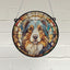 Australian Shepherd Stained Glass Effect Suncatcher