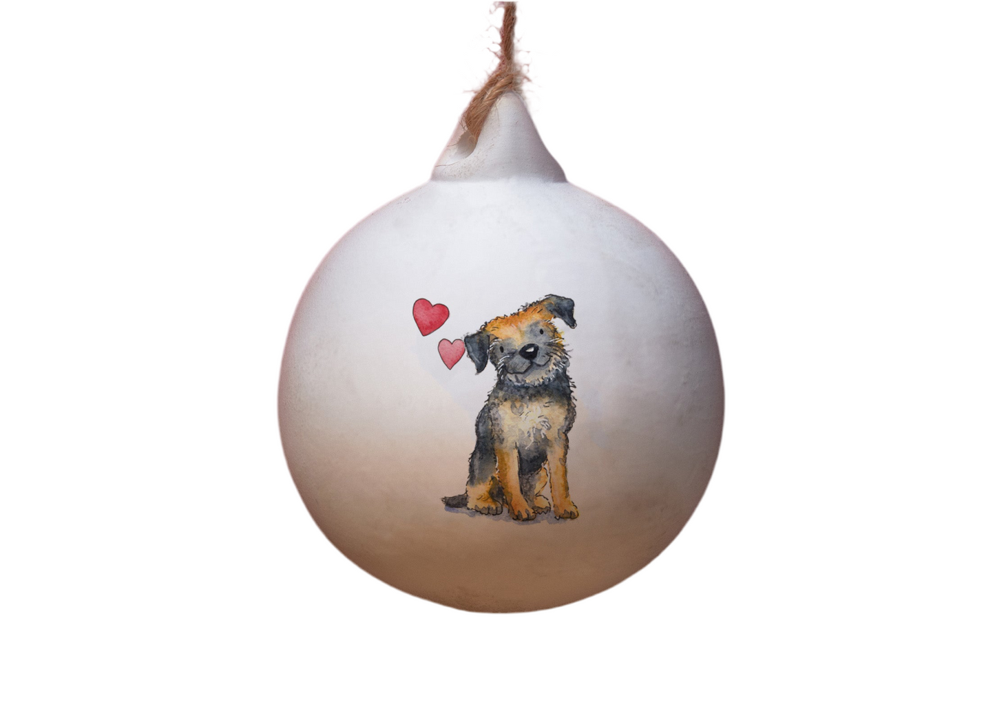 Border Terrier Ceramic Round Bauble