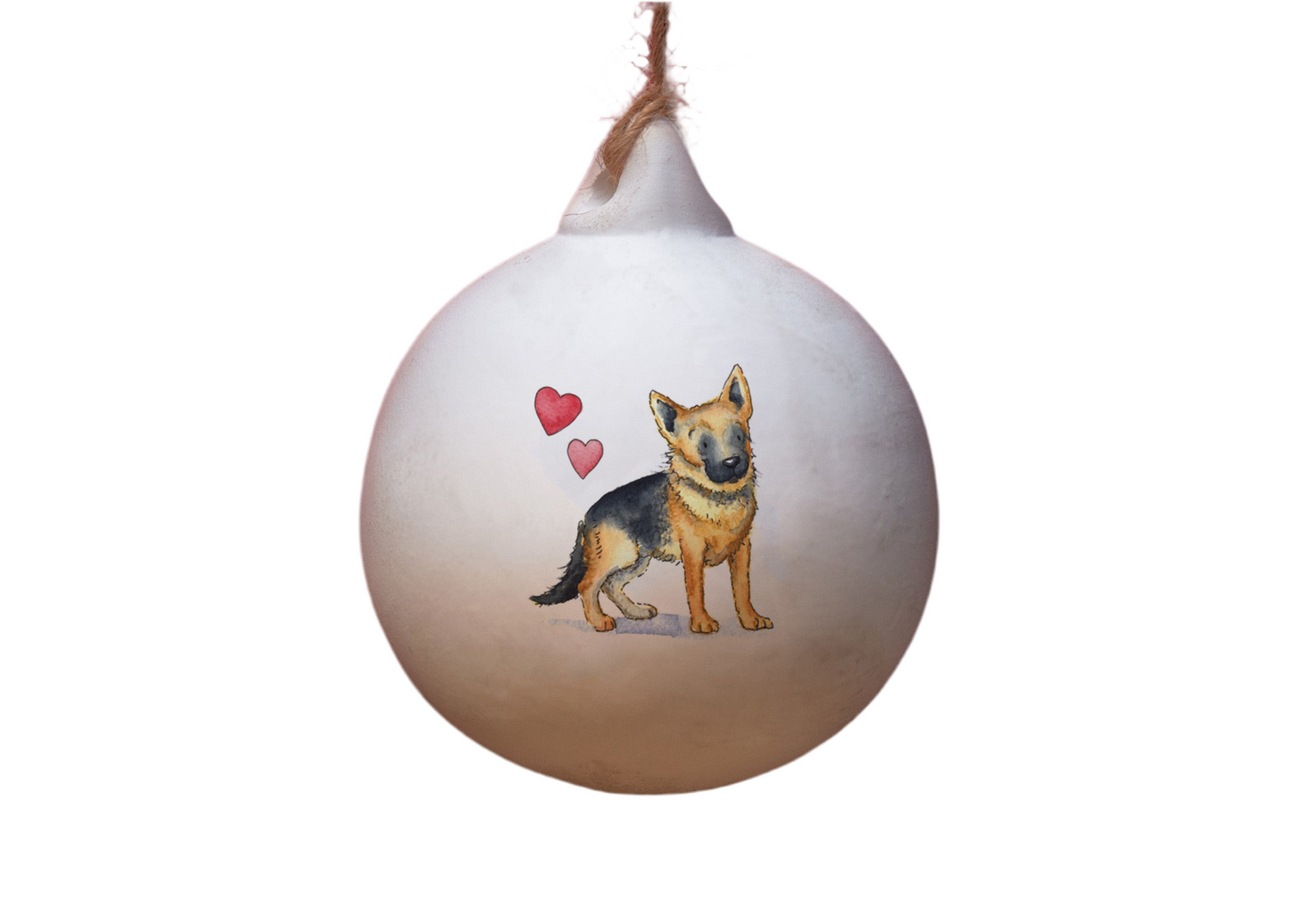 German Shepherd Ceramic Round Bauble