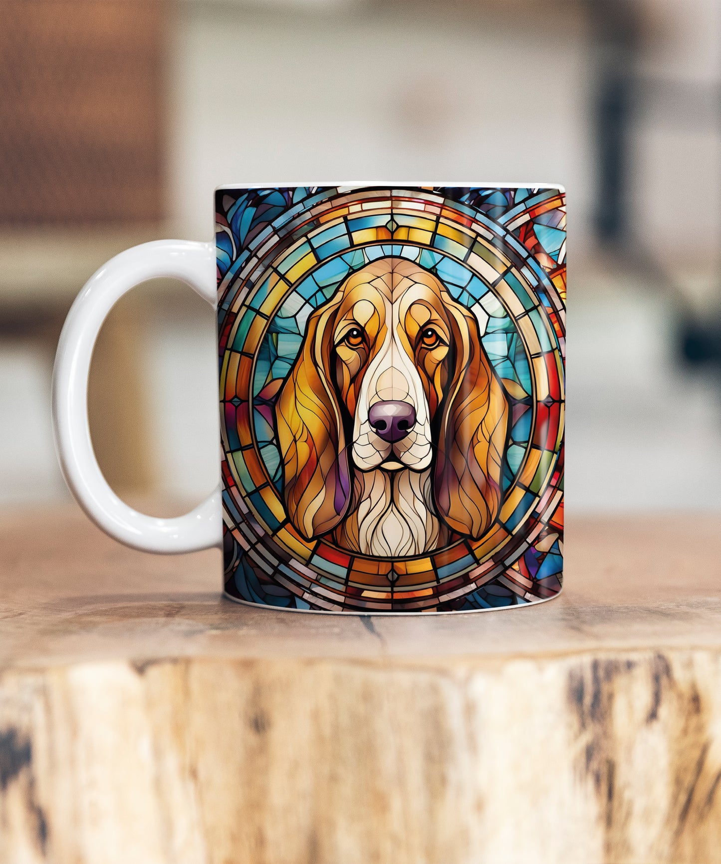 Basset Hound Suncatcher Artwork Ceramic Mug