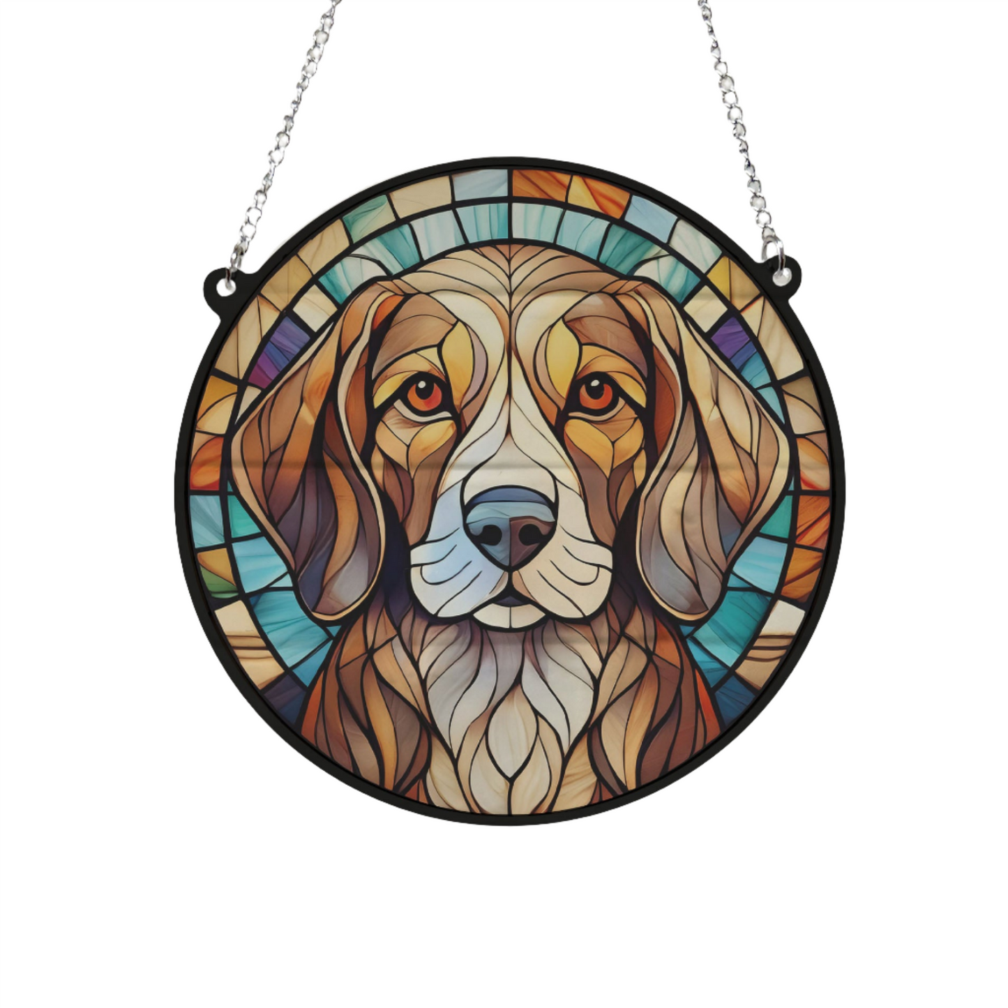 Beagle Stained Glass Effect Suncatcher