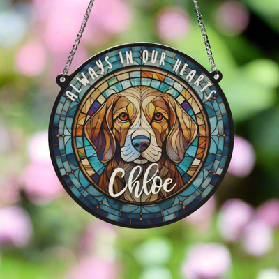 Beagle Memorial Stained Glass Effect Suncatcher