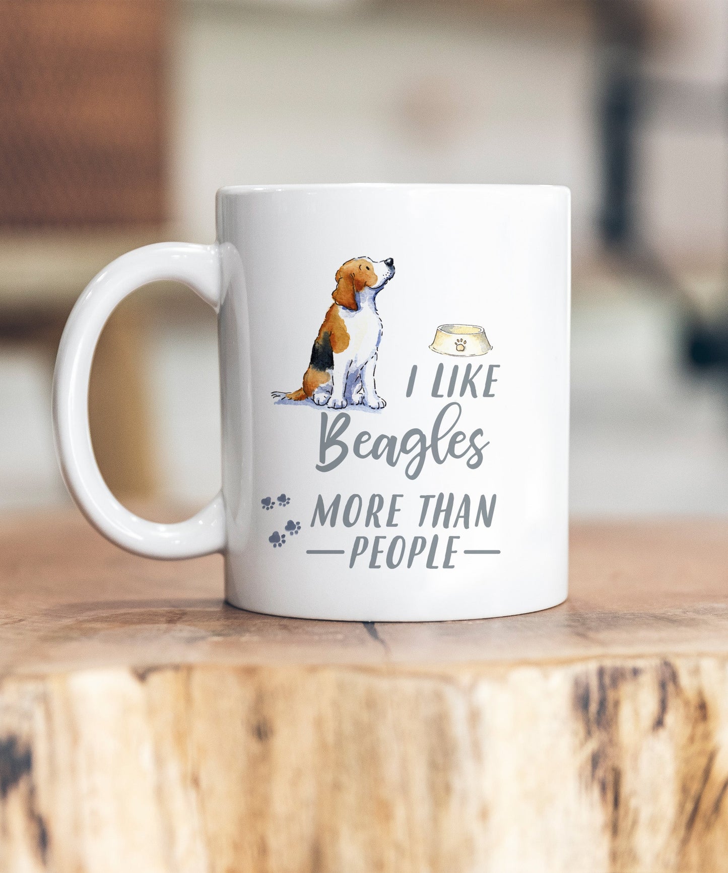 I Like Dogs More Than People Beagle Ceramic Mug