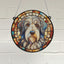 Bearded Collie Stained Glass Effect Suncatcher