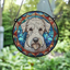 Bedlington Terrier Stained Glass Effect Suncatcher