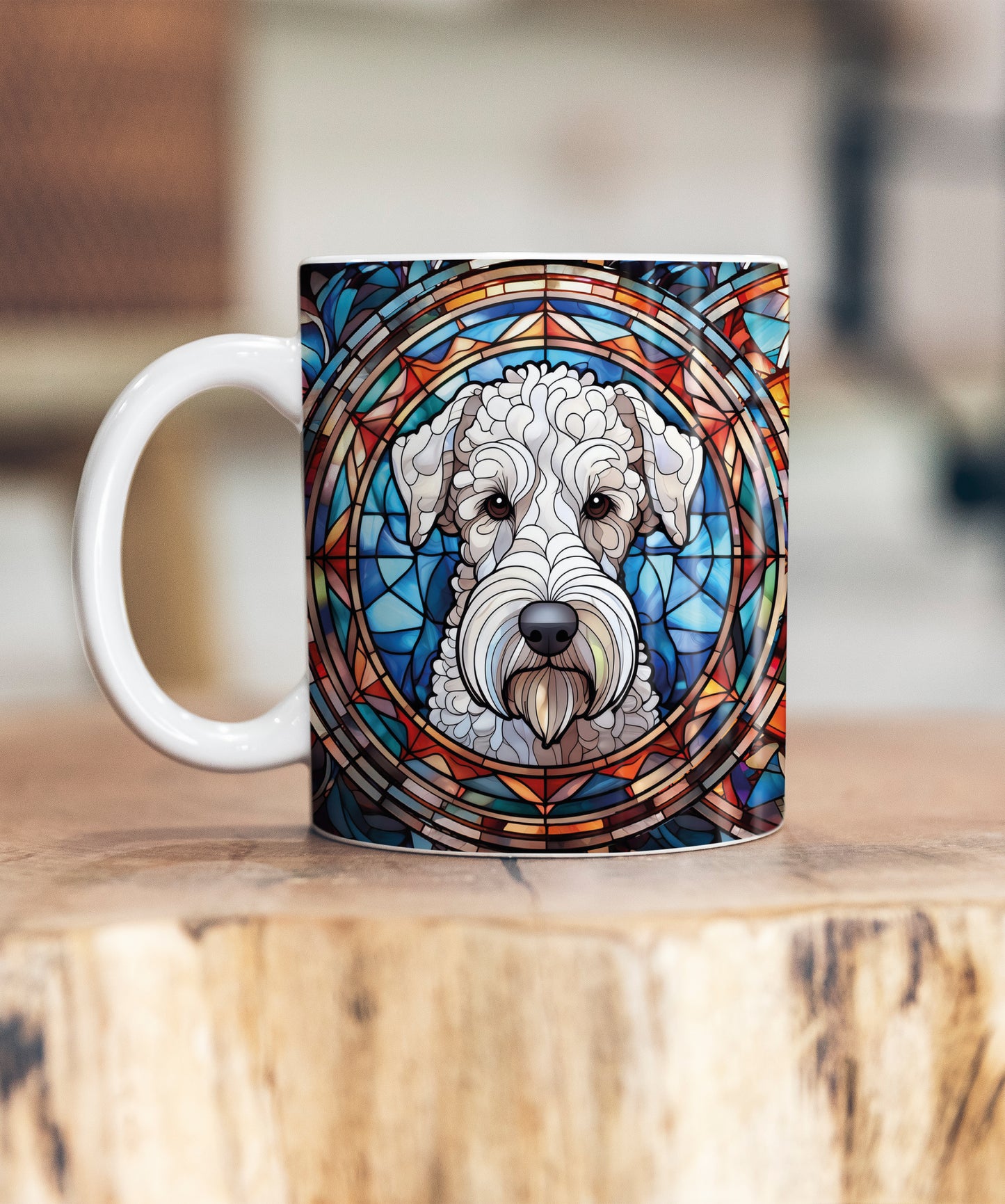 Bedlington Terrier Suncatcher Artwork Ceramic Mug