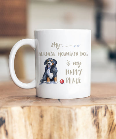 My Happy Place Bernese Mountain Dog Ceramic Mug