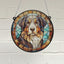 Bernese Mountain Dog Stained Glass Effect Suncatcher