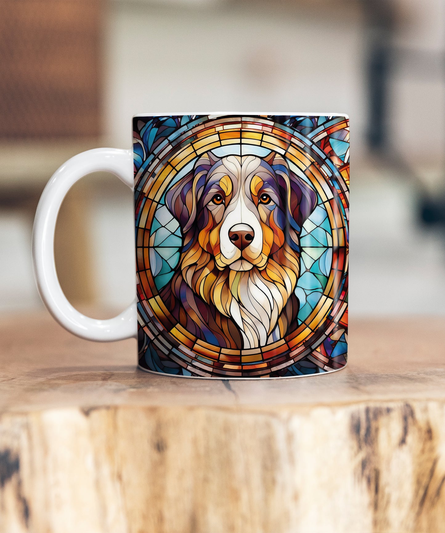 Bernese Mountain Dog Suncatcher Artwork Ceramic Mug