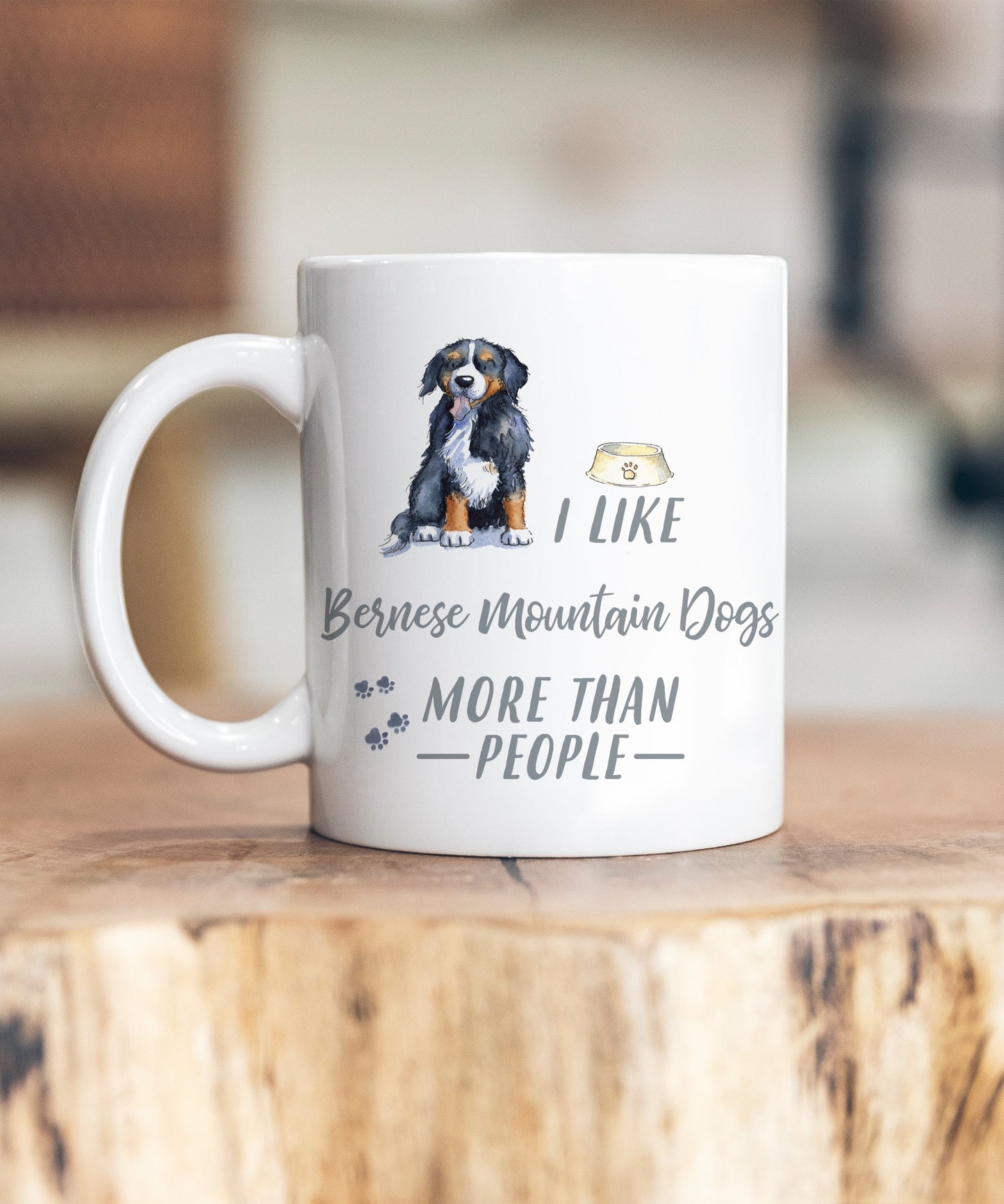 I Like Dogs More Than People Bernese Mountain Dog Ceramic Mug