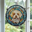 Bichon Frise Memorial Stained Glass Effect Suncatcher