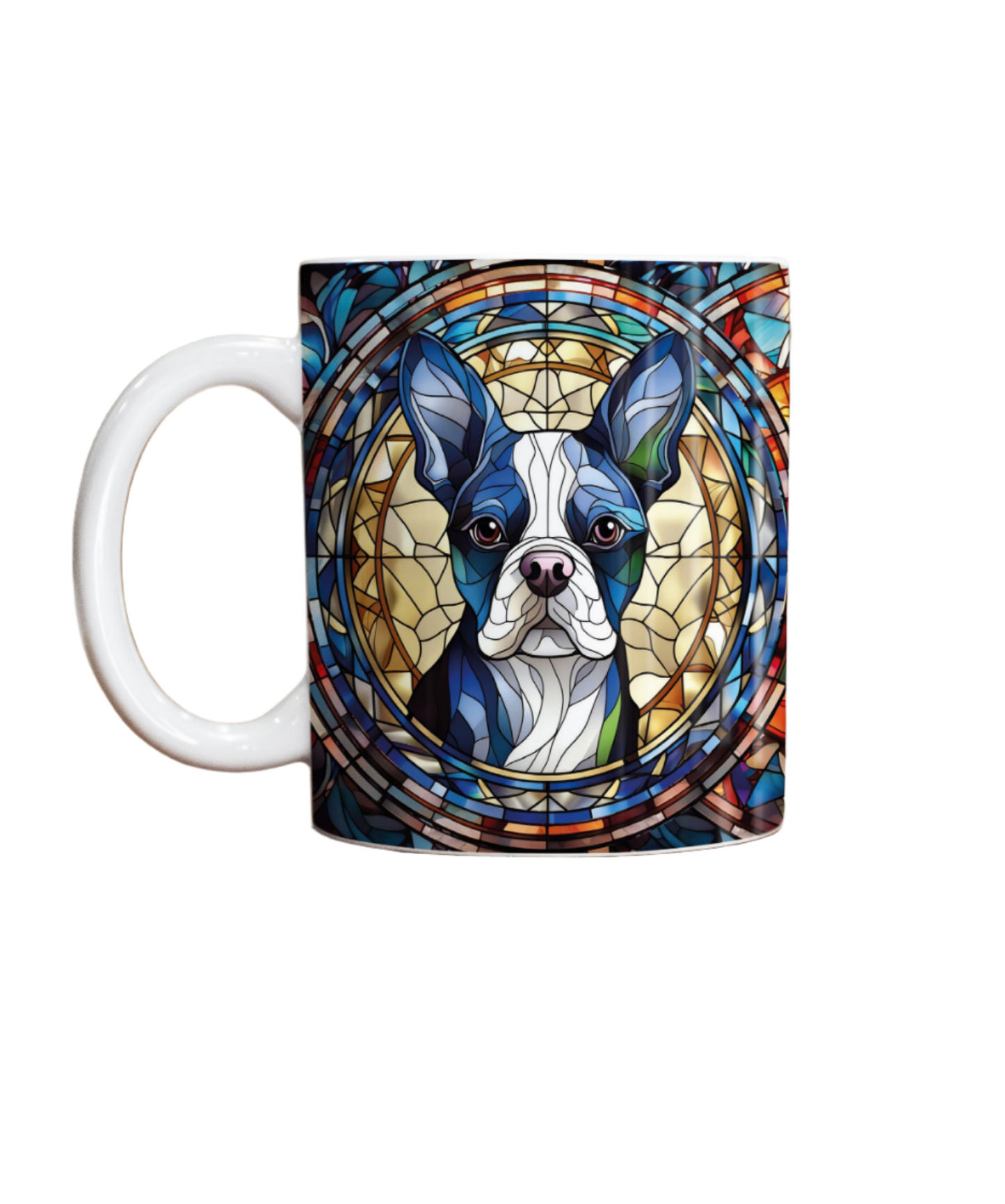 Boston Terrier Suncatcher Artwork Ceramic Mug