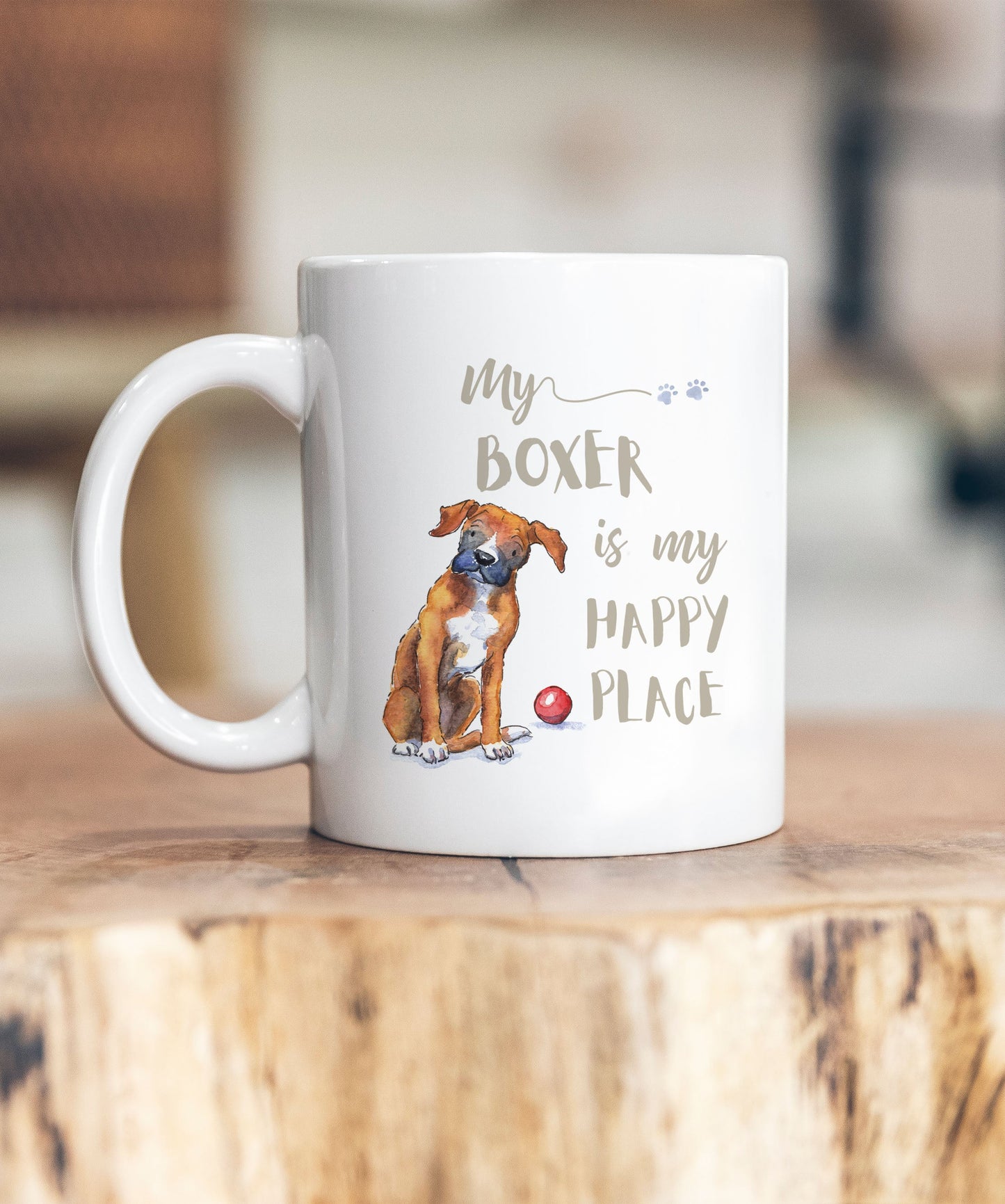 My Happy Place Boxer Ceramic Mug