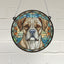 Boxer Stained Glass Effect Suncatcher