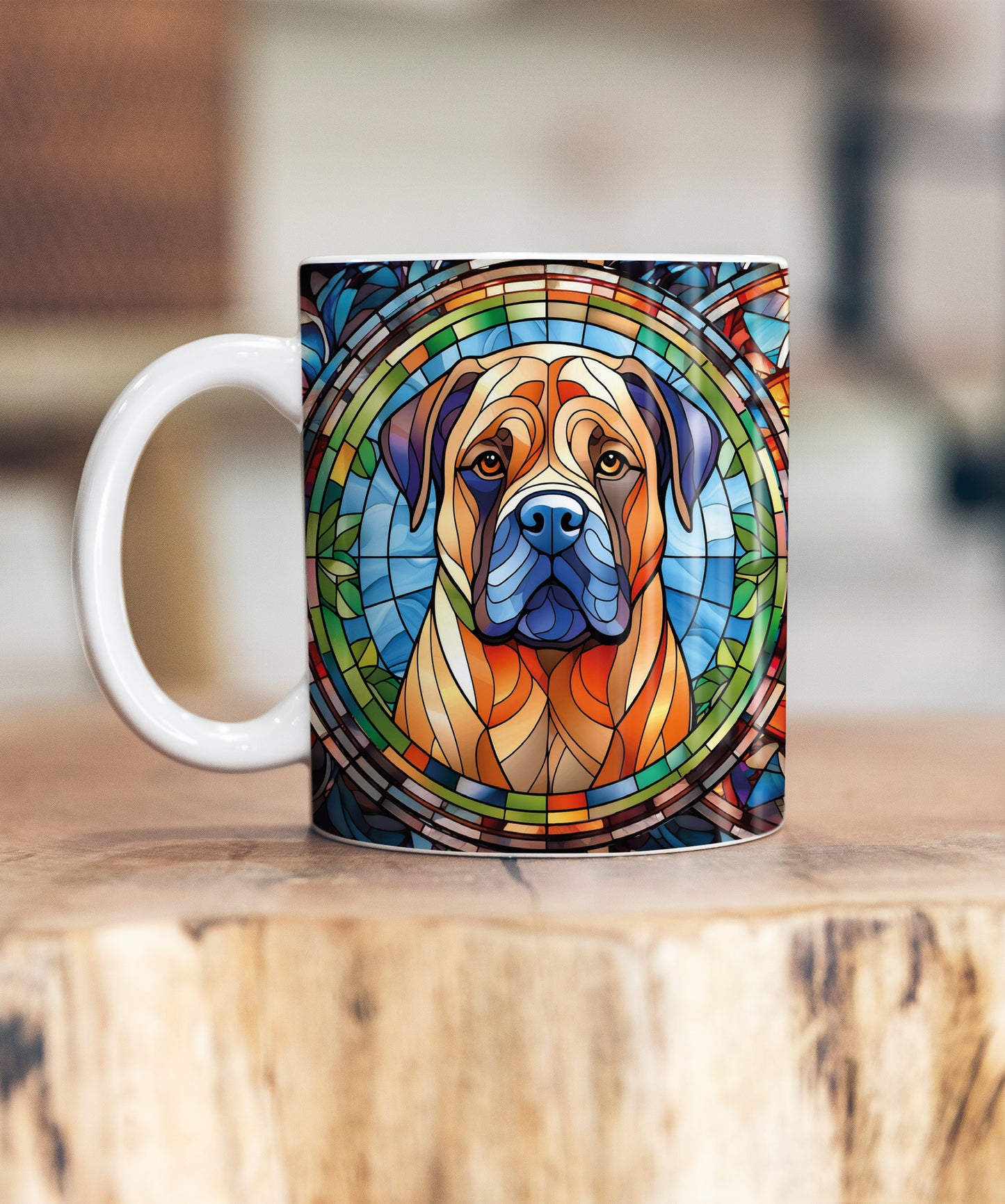 Bull Mastiff Suncatcher Artwork Ceramic Mug