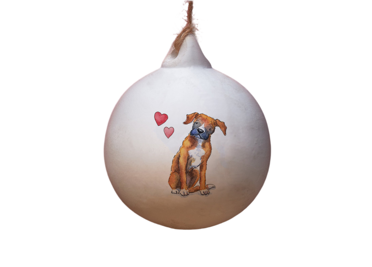 Boxer Ceramic Round Bauble