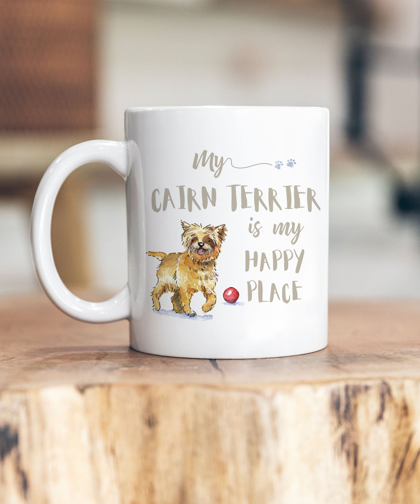 My Happy Place Cairn Terrier Tan Ceramic Mug