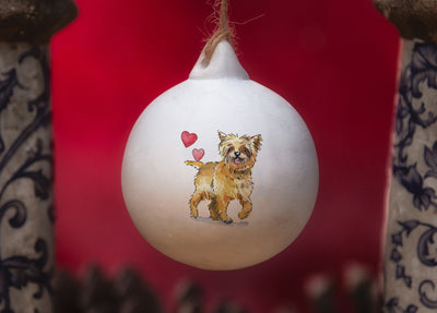 Cairn Terrier Tan Ceramic Round Bauble