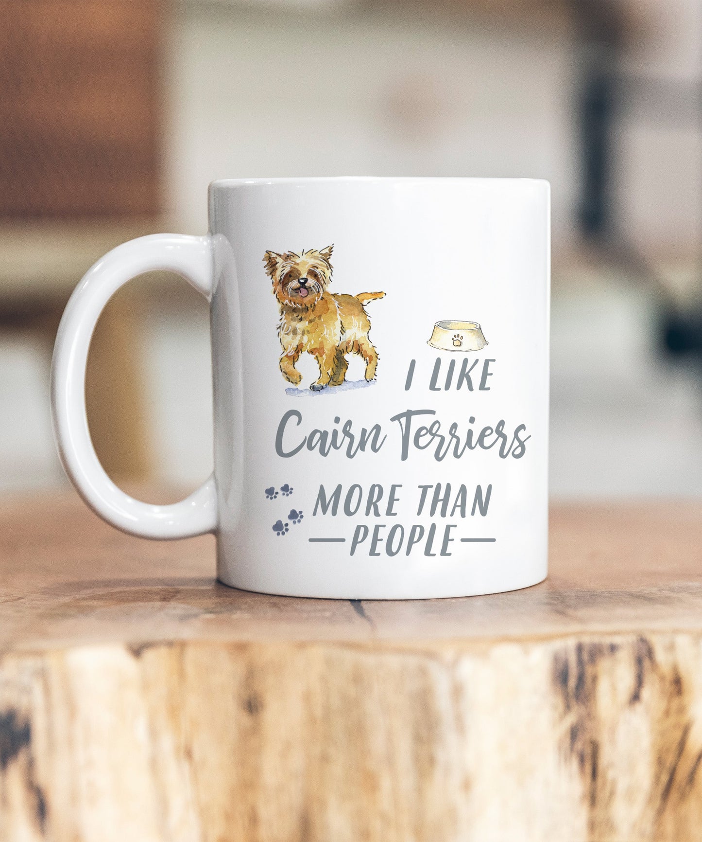 I Like Dogs More Than People Cairn Terrier Blonde Ceramic Mug