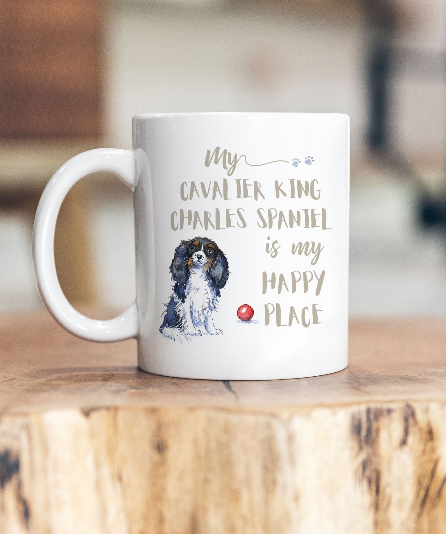 My Happy Place Cavalier King Charles Spaniel Ceramic Mug