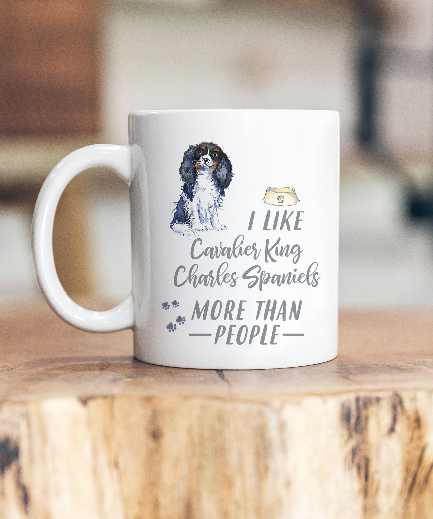 I Like Dogs More Than People Cavalier King Charles Spaniel Ceramic Mug