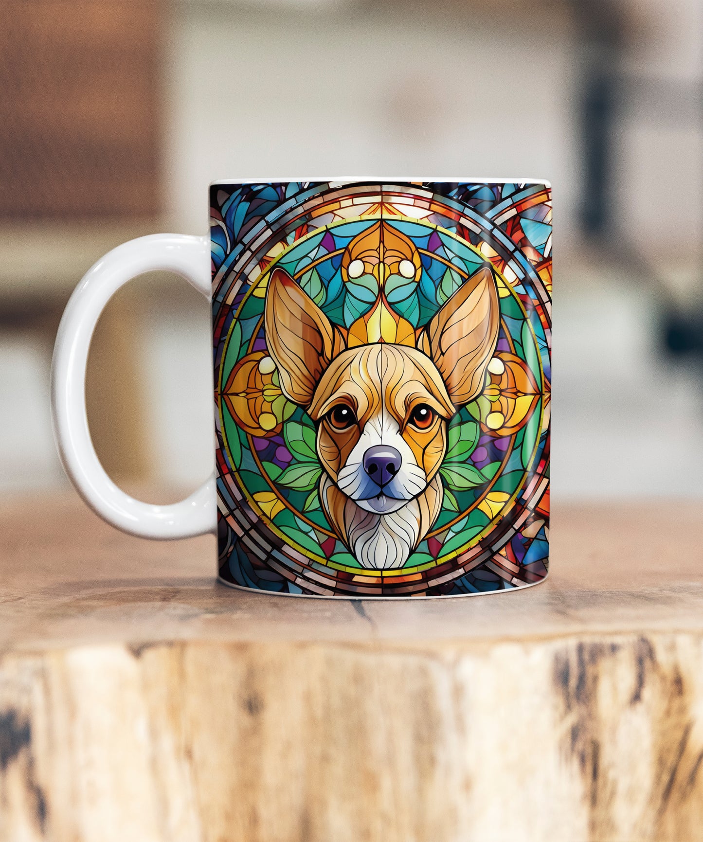 Chihuahua Fawn Suncatcher Artwork Ceramic Mug