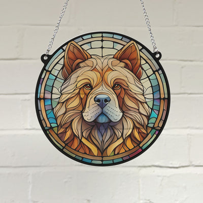 Chow Chow Stained Glass Effect Suncatcher