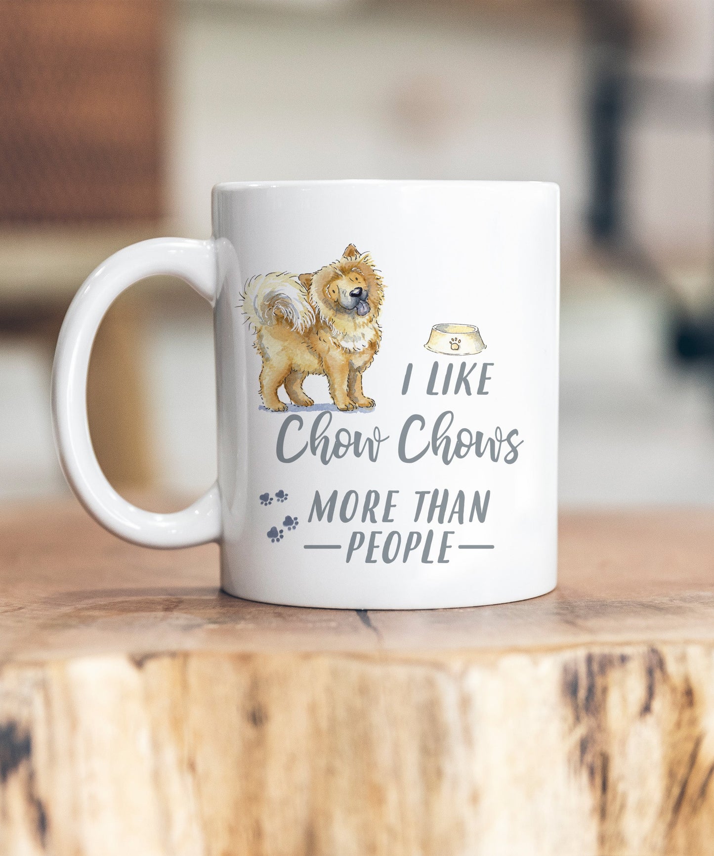 I Like Dogs More Than People Chow Chow Ceramic Mug