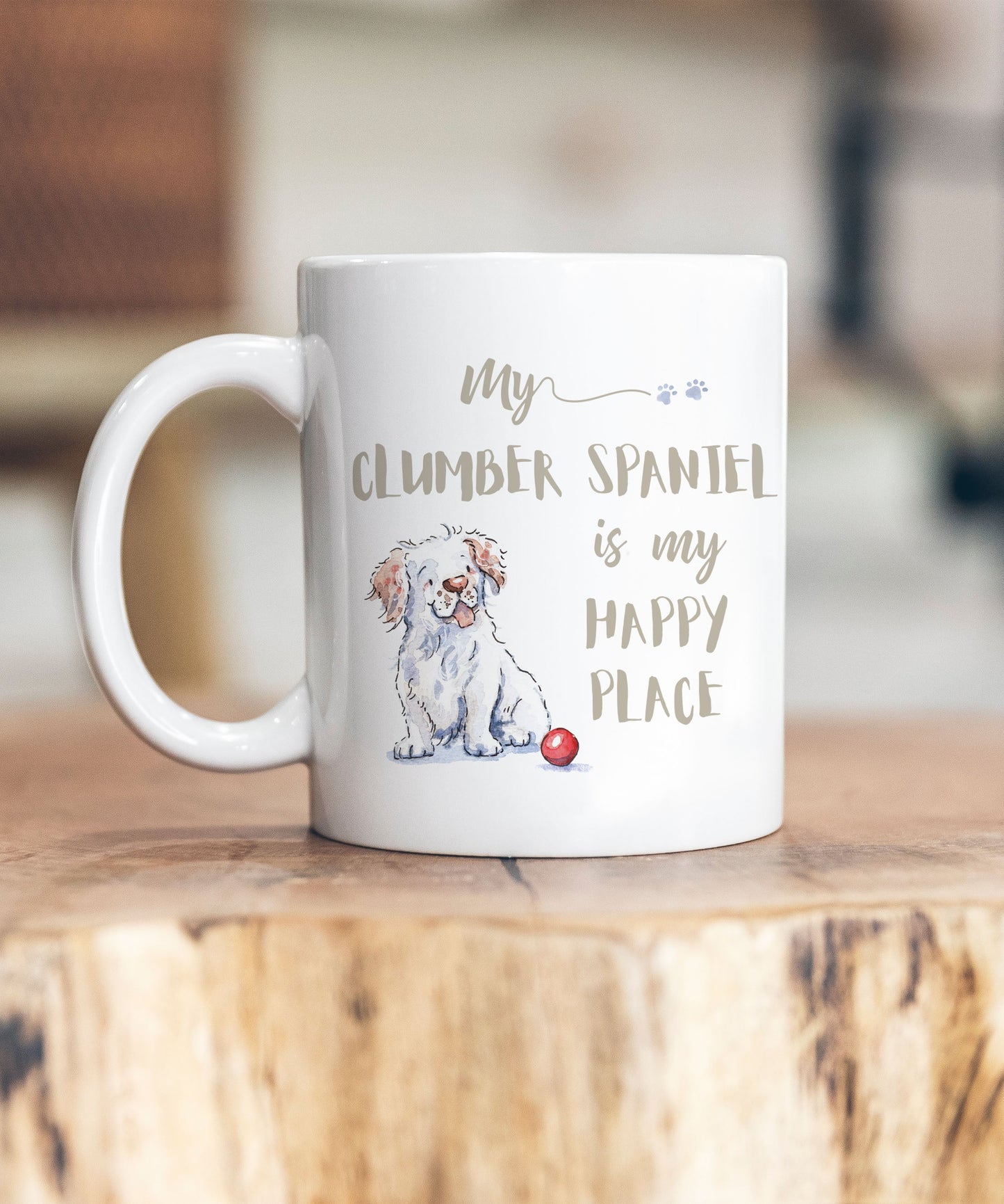 My Happy Place Clumber Spaniel Ceramic Mug