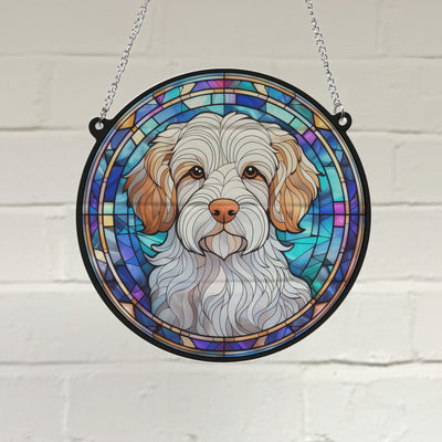 Clumber Spaniel Stained Glass Effect Suncatcher