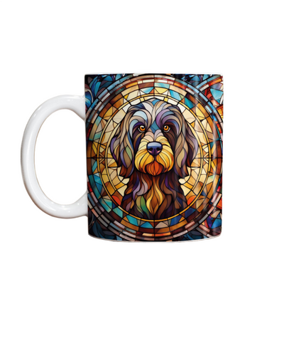 Cockapoo Black Suncatcher Artwork Ceramic Mug