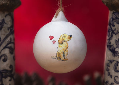 Cockapoo Blonde Ceramic Round Bauble